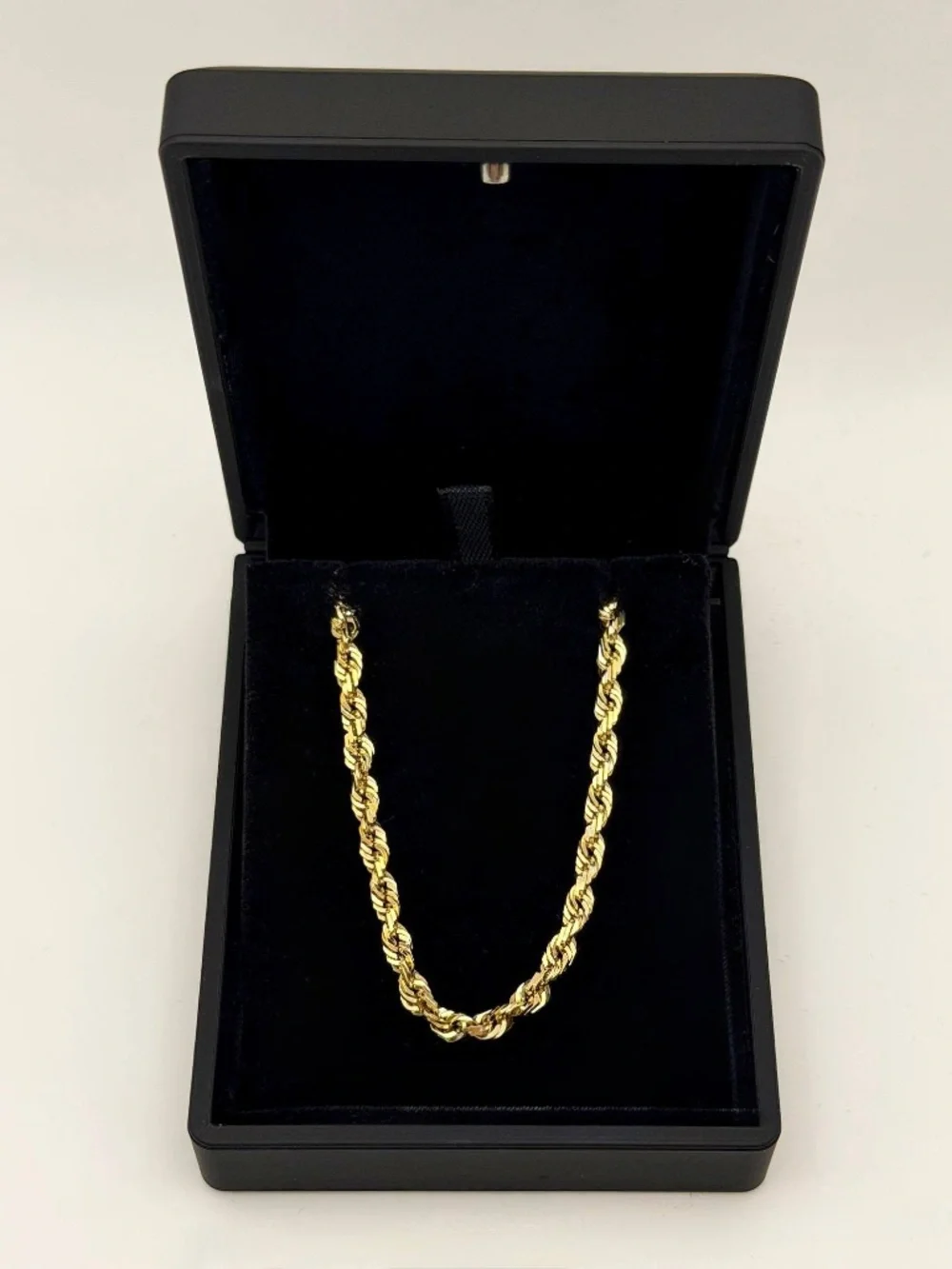 10k Solid Yellow Gold Rope Chain Unisex Necklace 24” 4mm